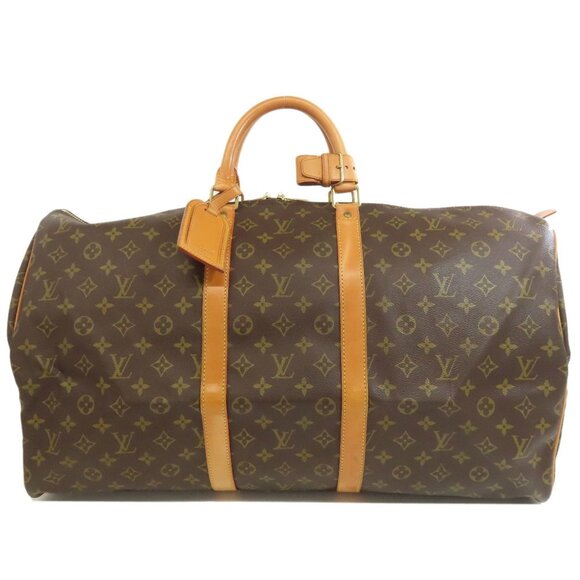 LOUIS VUITTON Brown Monogram Canvas Keepall 55 Boston Bag - Picture 1 of 11